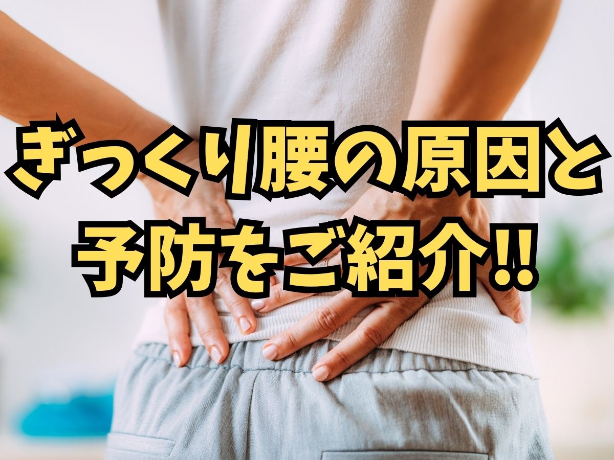 ぎっくり腰の原因と予防をご紹介！！